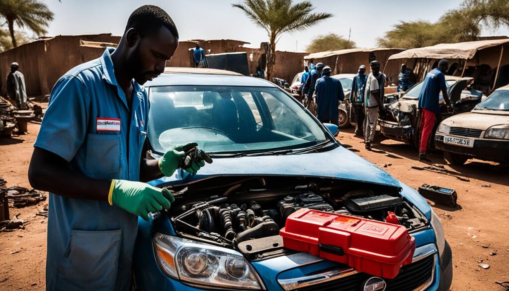 inspecting second-hand cars for sale South Sudan